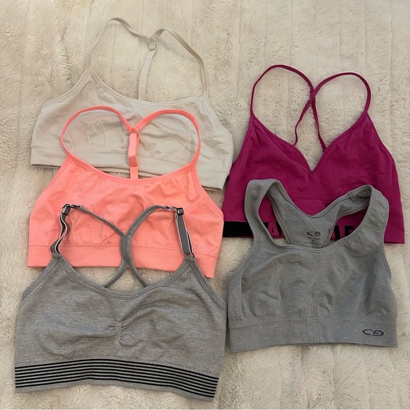 Lot of 5 Quality Sports Bras Size Small S Champion, Calvin Klein Etc EUC - Picture 5 of 10